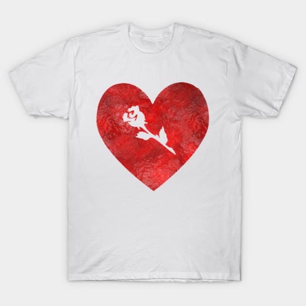 Rose Heart T-Shirt by Sunshoppe